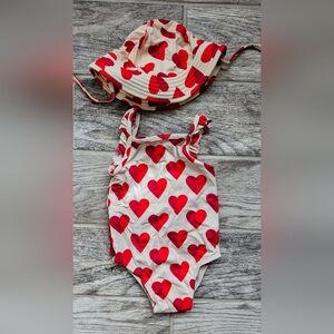 Hanna Andersson 3T Red Heart Swim Set